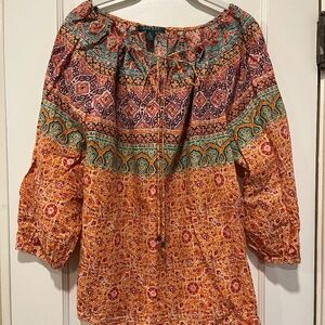 Lauren Peasant 3/4 Sleeve Top